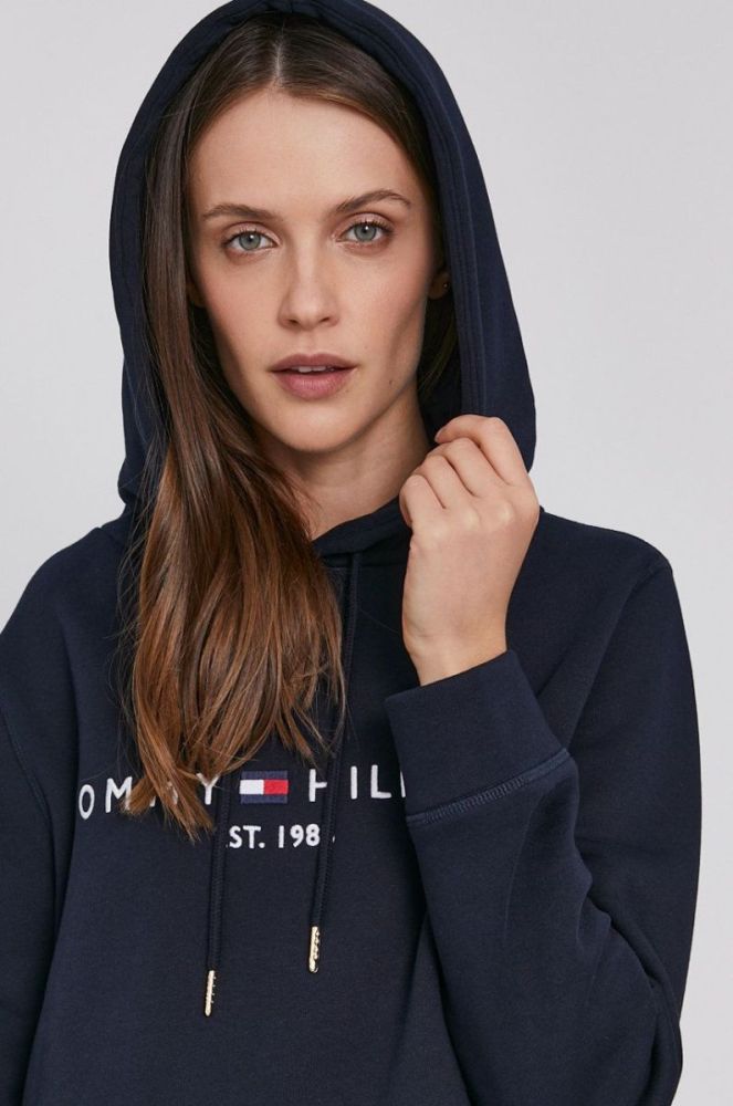 Кофта Tommy Hilfiger жіноча колір синій з аплікацією (1525940) фото 4