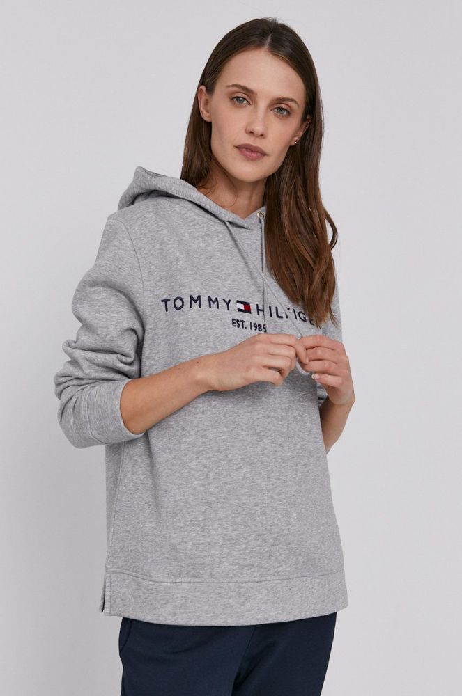 Кофта Tommy Hilfiger жіноча колір сірий з аплікацією (1525947)