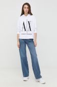 Бавовняна кофта Armani Exchange жіноча колір білий з аплікацією (2531014)