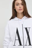 Бавовняна кофта Armani Exchange жіноча колір білий з аплікацією (2531014)