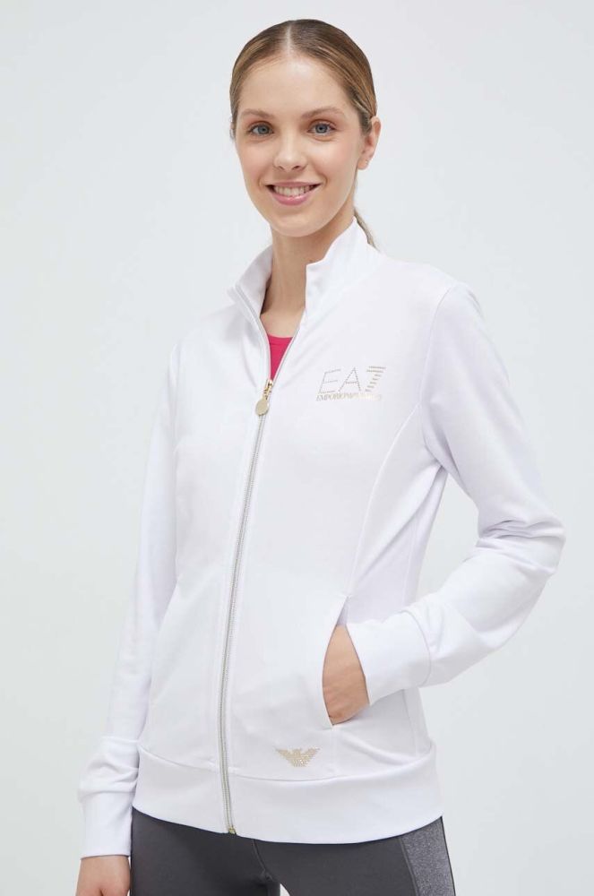 Кофта EA7 Emporio Armani жіноча колір білий з аплікацією (3308336)