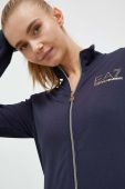 Кофта EA7 Emporio Armani жіноча колір синій з аплікацією