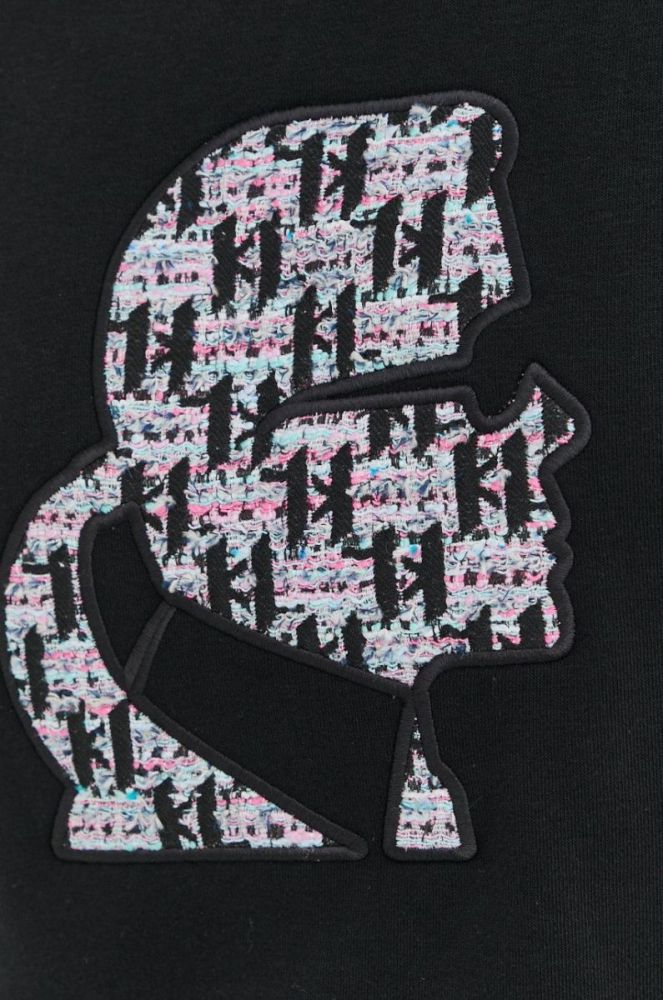 Кофта Karl Lagerfeld жіноча колір чорний з аплікацією (2503191) фото 5