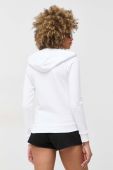 Кофта Armani Exchange жіноча колір білий з капюшоном з аплікацією