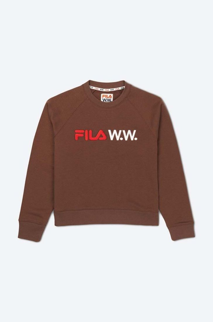 Кофта Wood Wood Elene x Filla жіноча колір коричневий з принтом 688375.H95-BROWN