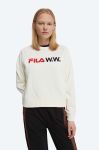 Кофта Wood Wood Elena x FIla жіноча колір білий з принтом 688375.N15-WHITE