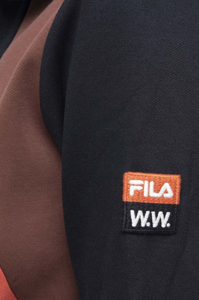 Кофта Wood Wood Evonn x Fila жіноча колір чорний візерунок 688378.B028-BLACK фото 4
