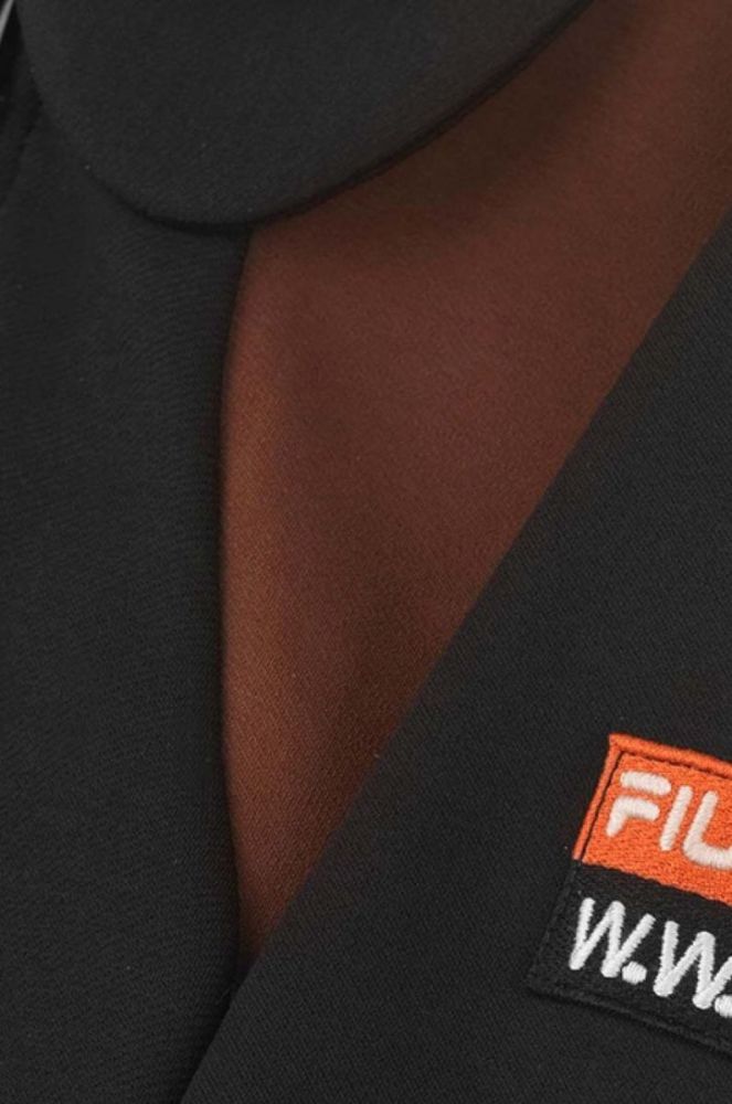 Кофта Wood Wood Evonn x Fila жіноча колір чорний візерунок 688378.B028-BLACK фото 5
