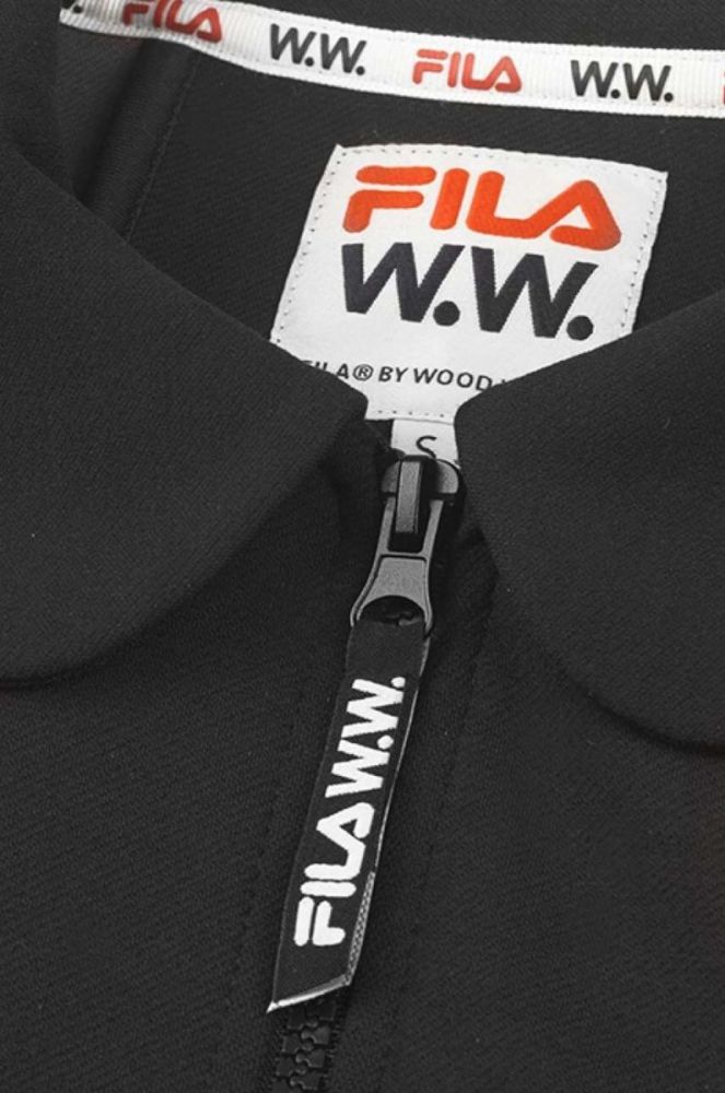 Кофта Wood Wood Evonn x Fila жіноча колір чорний візерунок 688378.B028-BLACK фото 6
