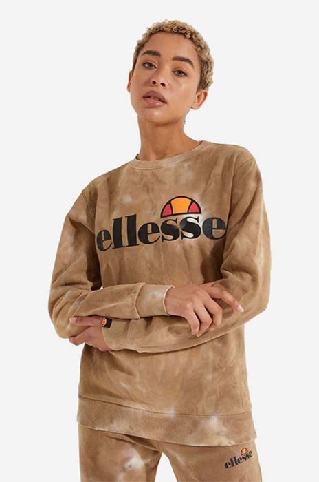 Кофта Ellesse Agata Tie Dye жіноча колір коричневий візерунок SGK11290-BROWN