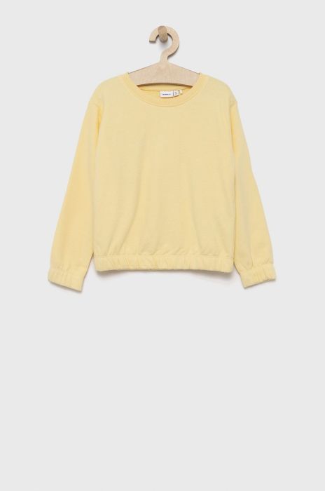 Дитяча кофта Name it колір жовтий гладка