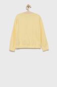 Дитяча кофта Name it колір жовтий гладка