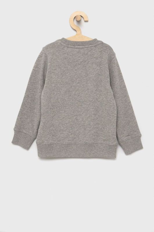Дитяча бавовняна кофта Tommy Hilfiger колір сірий з аплікацією (1657148) фото 2