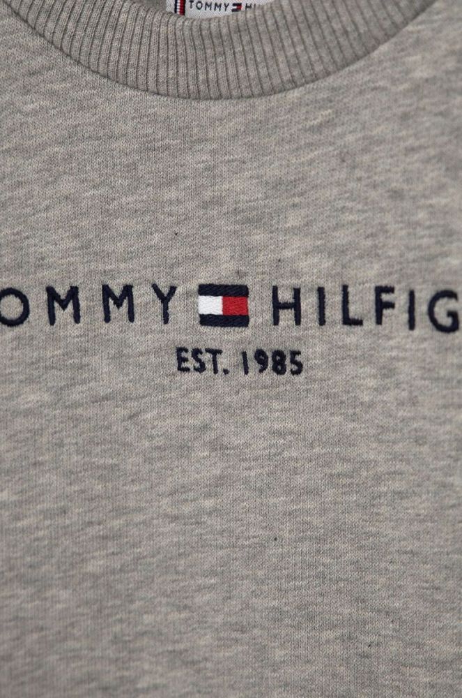 Дитяча бавовняна кофта Tommy Hilfiger колір сірий з аплікацією (1657148) фото 3