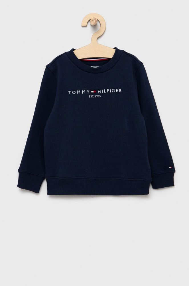 Дитяча бавовняна кофта Tommy Hilfiger колір синій з аплікацією (1657162)