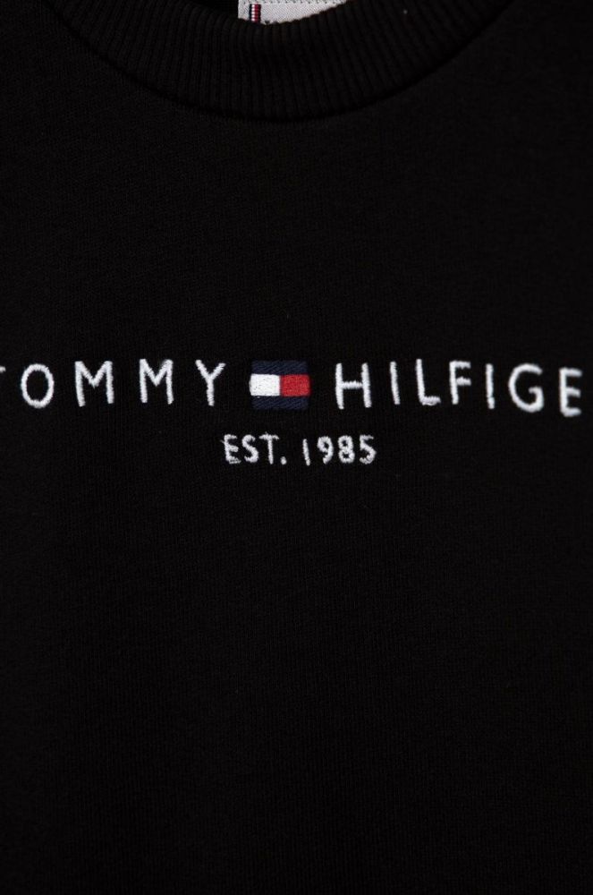 Дитяча бавовняна кофта Tommy Hilfiger колір чорний з аплікацією (1657135) фото 3