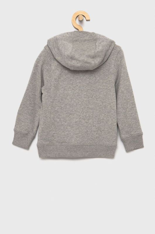 Дитяча бавовняна кофта Tommy Hilfiger колір сірий з аплікацією (1655602) фото 2