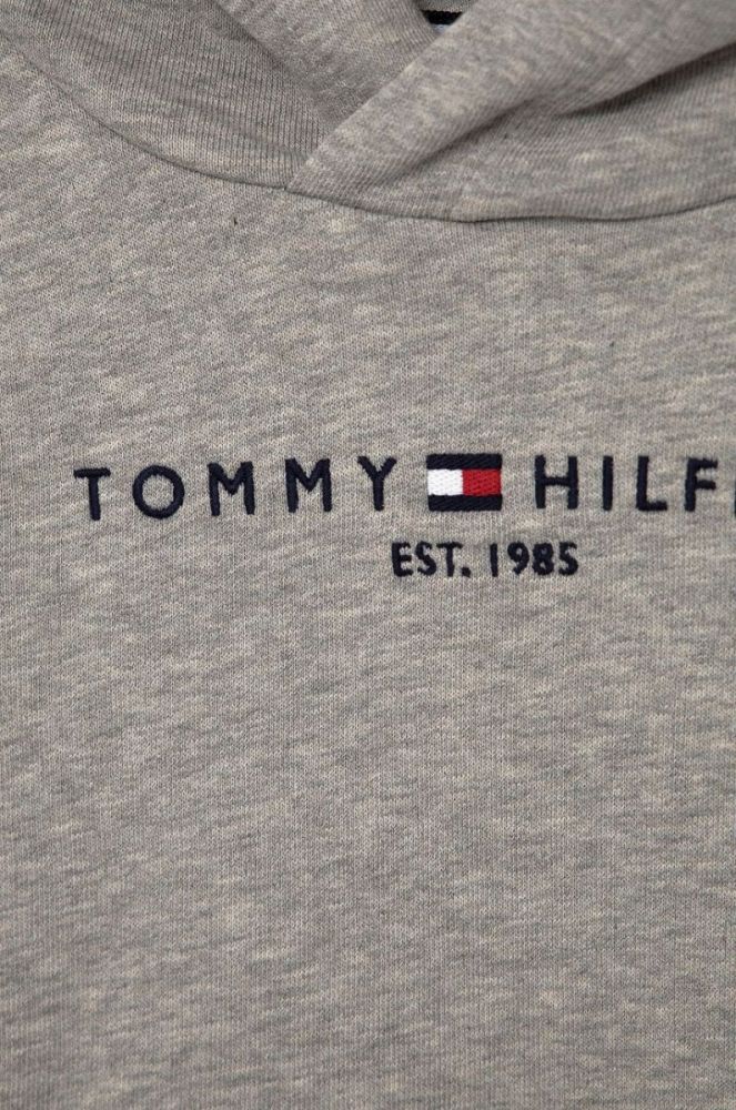 Дитяча бавовняна кофта Tommy Hilfiger колір сірий з аплікацією (1655602) фото 3