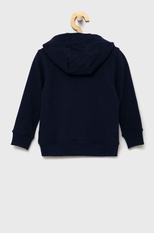 Дитяча бавовняна кофта Tommy Hilfiger колір синій з аплікацією (1655616) фото 2