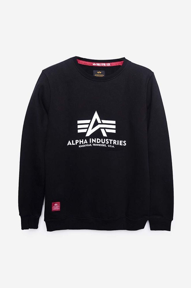 Дитяча кофта Alpha Industries колір чорний візерунок