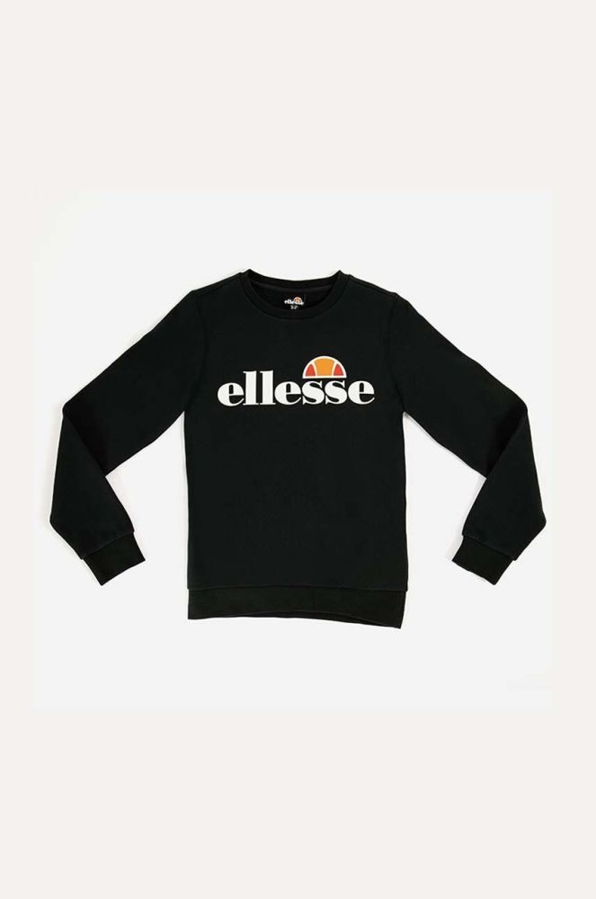 Дитяча кофта Ellesse Suprios колір чорний з принтом