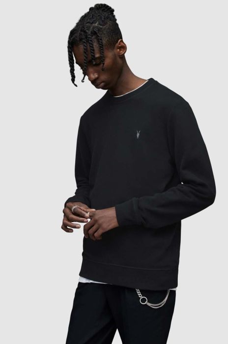 AllSaints - Кофта Raven Crew колір чорний