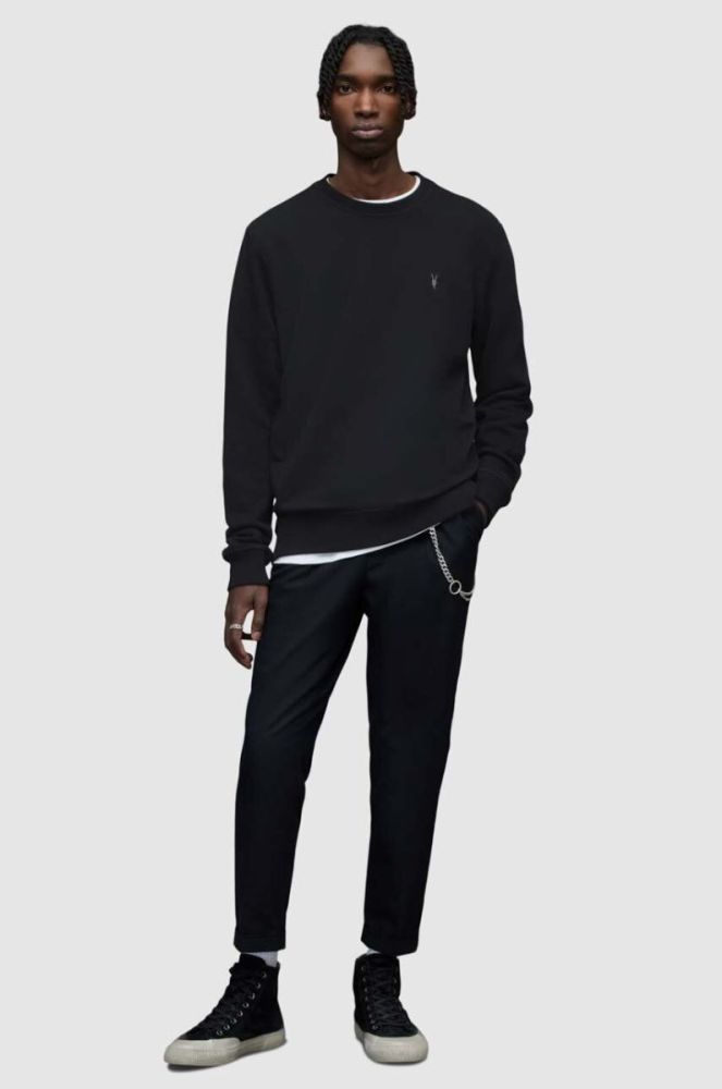 AllSaints - Кофта Raven Crew колір чорний фото 4