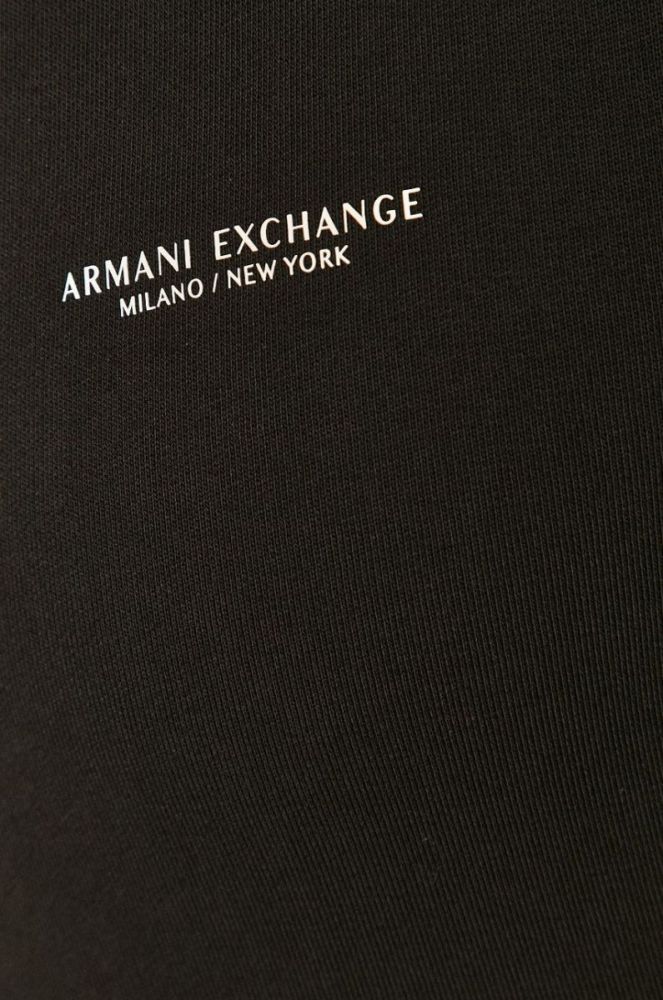 Кофта Armani Exchange чоловіча колір чорний з принтом (710764) фото 5
