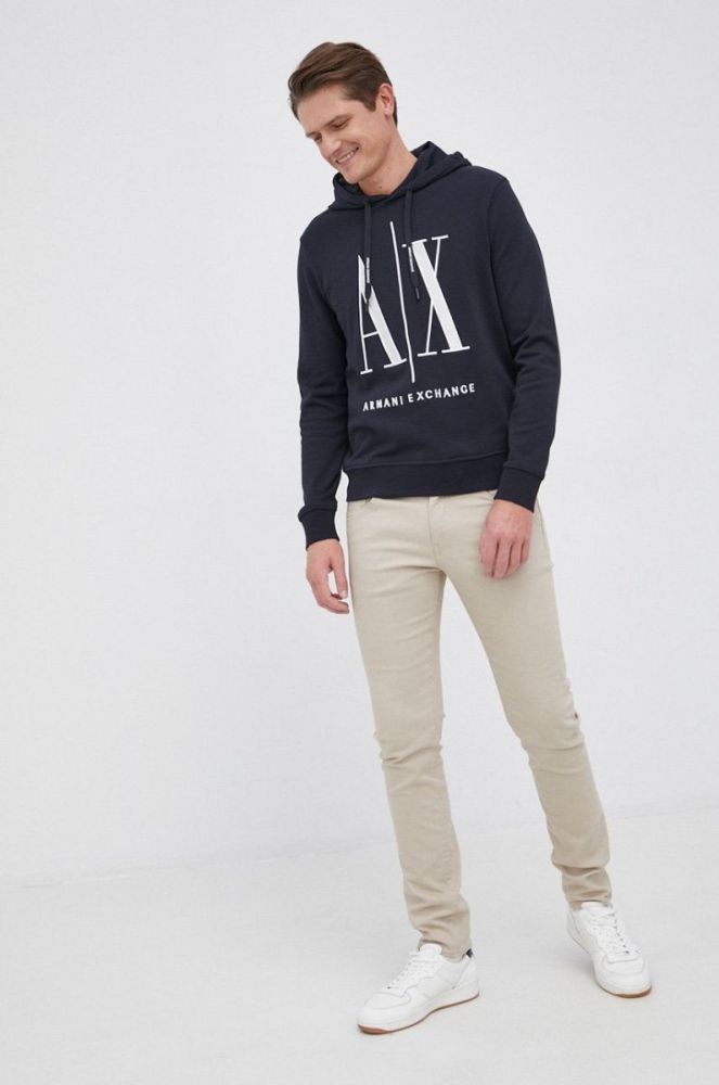 Armani Exchange - Кофта колір темно-синій (1815989) фото 2
