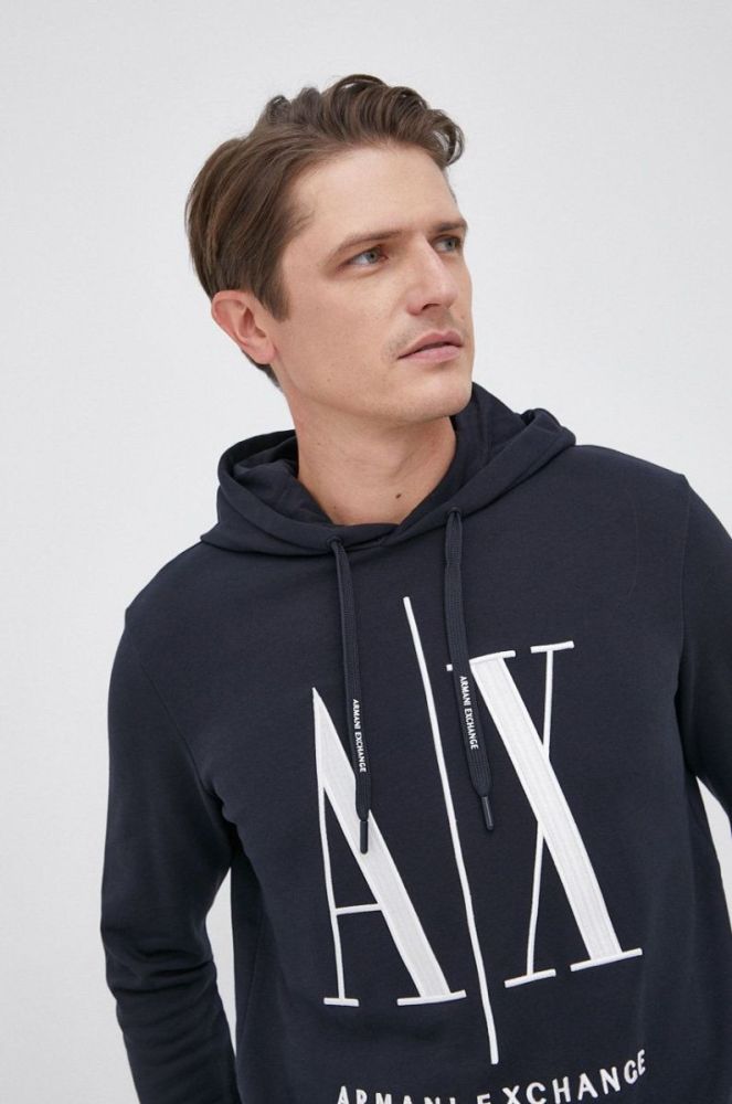 Armani Exchange - Кофта колір темно-синій (1815989) фото 4