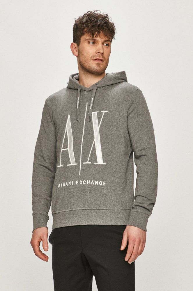 Armani Exchange - Кофта колір сірий (1269176)