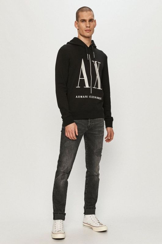 Armani Exchange - Кофта колір чорний (1269171) фото 2