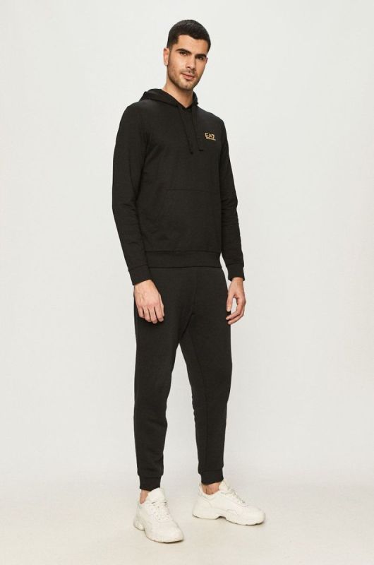 EA7 Emporio Armani - Бавовняна кофта колір чорний фото 2