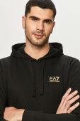 EA7 Emporio Armani - Бавовняна кофта колір чорний