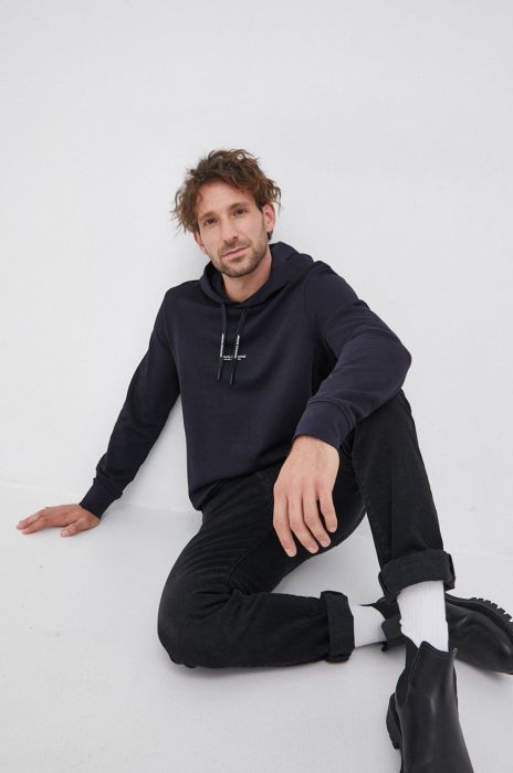 Кофта Armani Exchange чоловіча колір синій з принтом (1827075)