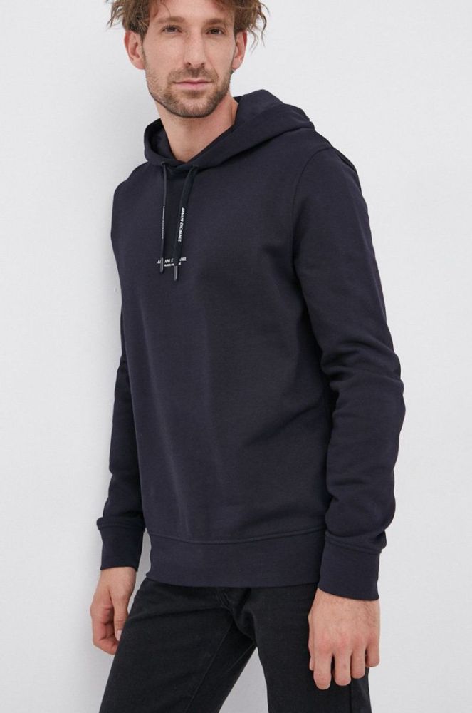 Кофта Armani Exchange чоловіча колір синій з принтом (1827075) фото 2