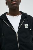 Бавовняна кофта Marc O'Polo чоловіча колір чорний з капюшоном з аплікацією (2949219)