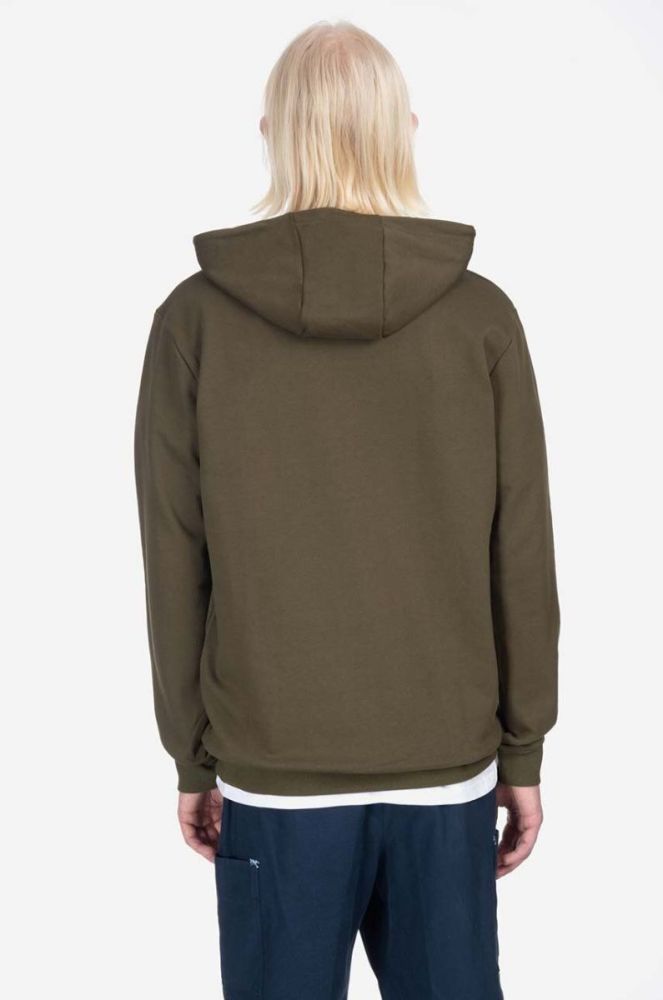 Кофта Ellesse SHK13288 Ferrer чоловіча колір зелений з капюшоном однотонна SHK13288-KHAKI (3518354) фото 3