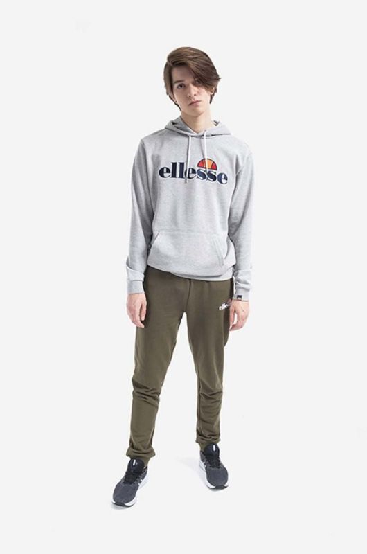 Кофта Ellesse SHK13288 Ferrer чоловіча колір зелений з капюшоном однотонна SHK13288-KHAKI (3518346) фото 2