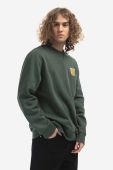 Бавовняна кофта Wood Wood Tye AA Patches Sweatshirt чоловіча колір зелений з аплікацією 10235602.2424-FORESTG