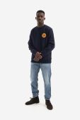 Бавовняна кофта Wood Wood Tye Badge чоловіча колір синій з аплікацією 10285603.2424-NAVY