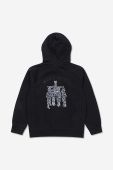 Бавовняна кофта Wood Wood Fred JC чоловіча колір чорний з капюшоном з принтом 12215600.2493-BLACK