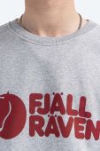 Бавовняна кофта Fjallraven Logo Sweater чоловіча колір сірий з аплікацією F84142-345