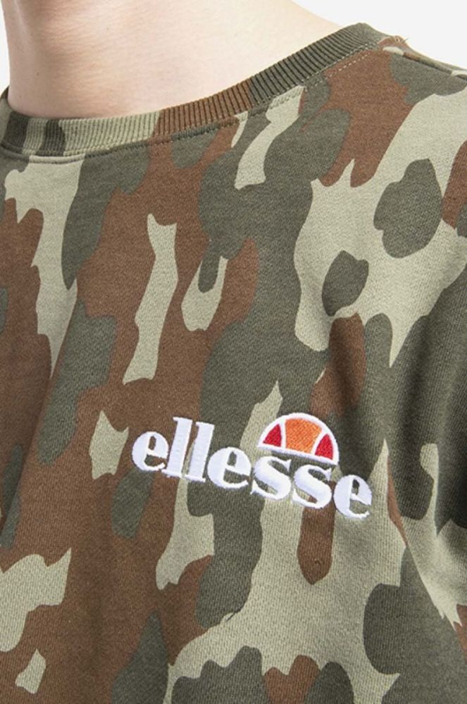 Кофта Ellesse чоловіча колір зелений візерунок SHK12432-KHAKI фото 4