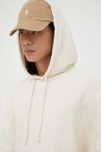 Бавовняна кофта American Vintage чоловіча колір бежевий з капюшоном однотонна (3321312)