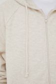 Кофта American Vintage чоловіча колір бежевий з капюшоном меланж