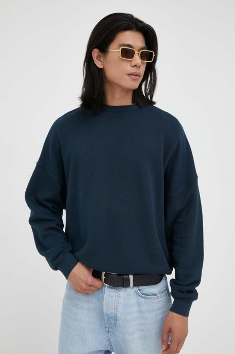 Кофта American Vintage чоловіча колір синій однотонна