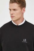 Бавовняна кофта Armani Exchange чоловіча колір чорний з принтом (3350944)