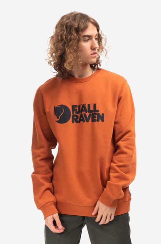 Бавовняна кофта Fjallraven чоловіча колір коричневий з принтом F84142.243-243