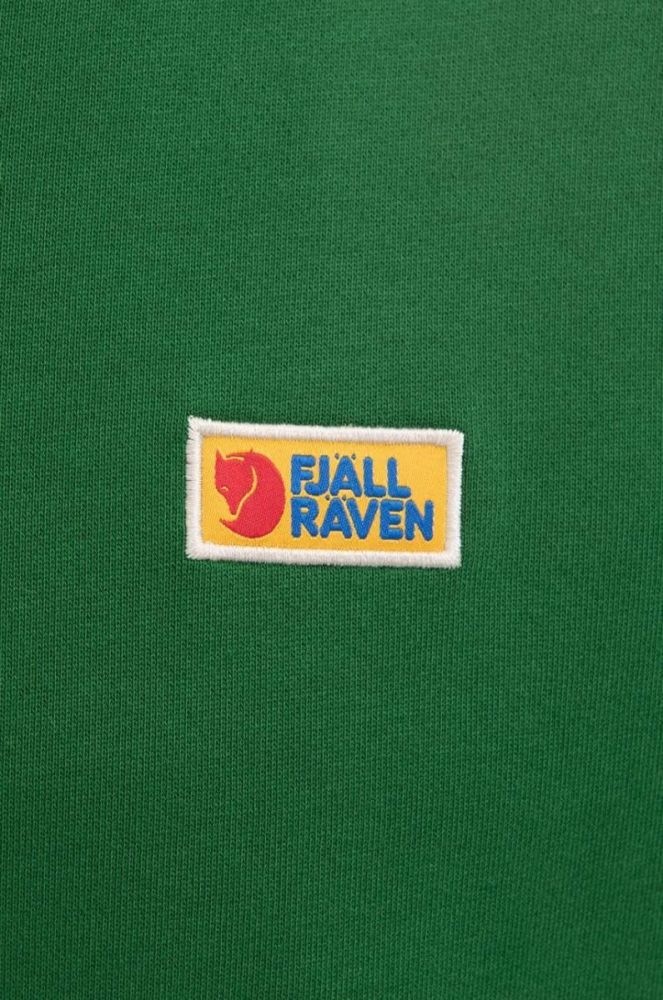Бавовняна кофта Fjallraven Vardag чоловіча колір зелений з аплікацією F87070.678-678 фото 2
